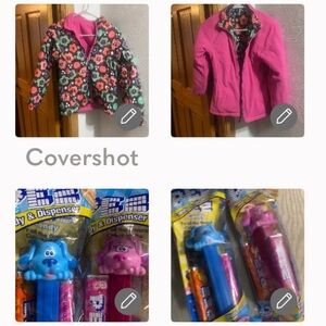 NEW Girls Reversible fleece☮️🌸sz14+2 PEZ 🐶💙💓NIP